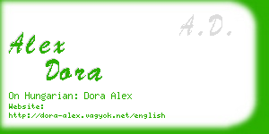 alex dora business card